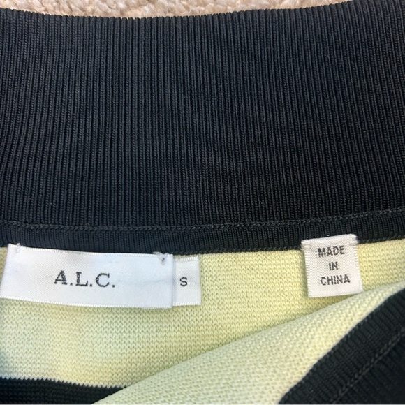 A.l.c. Striped Clift pencil Skirt in Black and cream Sz S bandage asymmetrical - Picture 7 of 13